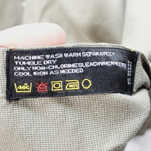 Claiborne Men's Long Sleeve Collared Button-Down Casual Shirt Beige Size Large - Picture 6 of 7